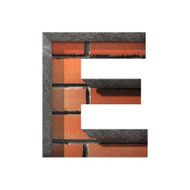 Vector brick cutted figure e Paste to any background