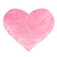 Watercolor pink heart isolated N2