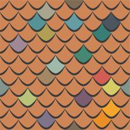 Roof tiles seamless pattern N2