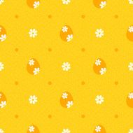 Orange easter seamless pattern