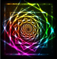 Abstract neon spiral vector background
