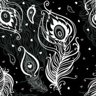 Peacock feather Abstract seamless pattern N2