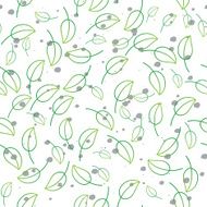 White background with green leaves