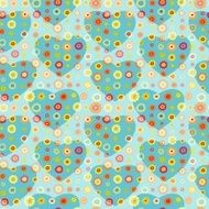 Seamless floral pattern with hearts N7