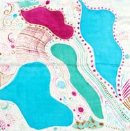 abstract pattern on handmade silk batik N45