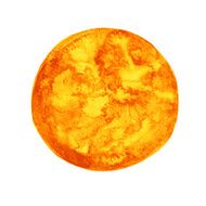 Watercolor orange round spot N2