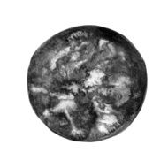 Watercolor black round spot N2