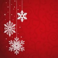 Christmas Vector Background with Snowflakes