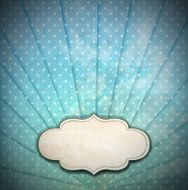 Vintage Sunbeams Background with Label N3