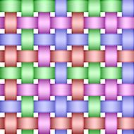 Multicolored interlacing ribbons