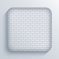 Vector app brick icon on blue background Eps10