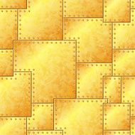 Seamless Stained Gold Riveted Plate Background