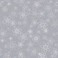 abstract flowers floral grey seamless background