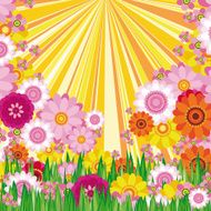 Easter floral background N3