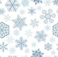 Christmas seamless pattern with big and small snowflakes N5