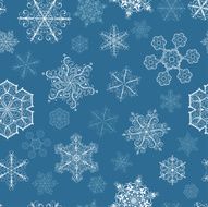 Christmas seamless pattern with big and small snowflakes N6