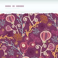 Underwater plants horizontal torn frame seamless pattern background