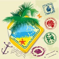 Summer and travel stamps