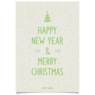 Vintage poster on old paper for new year