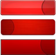 Red high-detailed modern web buttons N7