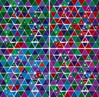 Bright Gem triangle pattern set