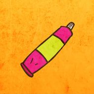 Tube of Glue on Grunge Background N2