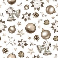 Christmas seamless silver background Vector illustration