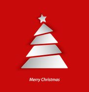 Abstract Christmas card with tree