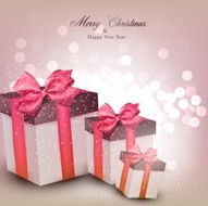 Vibrant christmas background with gift boxes N2