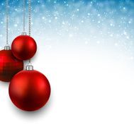 blue background with christmas balls N7