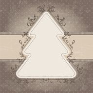 Vintage Christmas Tree Label N2