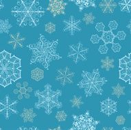 Christmas seamless pattern with big and small snowflakes N8