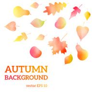 Autumn watercolor leaves