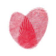 heart from two fingerprint Concept love backgrounds N2