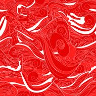 Red waves of happy holidays