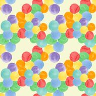 Watercolor seamless pattern with colorful circles