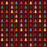 Seamless pattern with Christmas trees N34