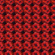 Seamless pattern with watercolor poppies N2