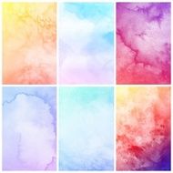 Set of Colorful watercolor painting background N31