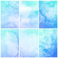 Set of Colorful watercolor painting background N32