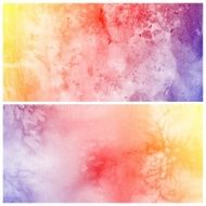 Set of Colorful watercolor painting background N36