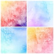 Set of Colorful watercolor painting background N38