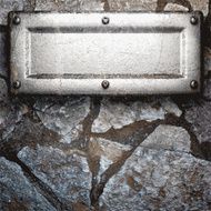 metal and stone background N383