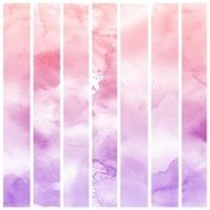 Set of Colorful water color painting background N527