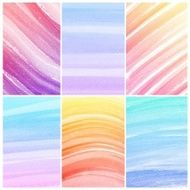 Set of Colorful water color painting background N533