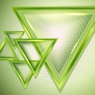 Green abstract background with triangles N2
