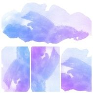 Set of Colorful water color painting background N537