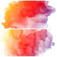 Set of Colorful water color painting background N543