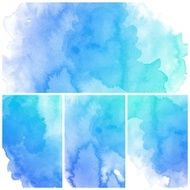 Set of Colorful water color painting background N545