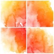 Set of Colorful water color painting background N546